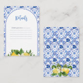 Italiaanse Gele Bloemen Lemon Details Informatiekaartje (Voorkant / Achterkant)