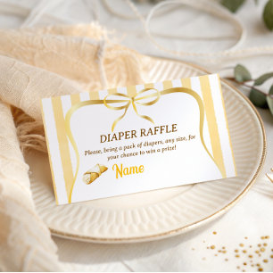 Italiaanse Gele Strik Cannoli Luier Baby Shower Informatiekaartje