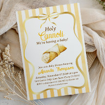Italiaanse Gele Strik Heilige Cannoli Baby Shower