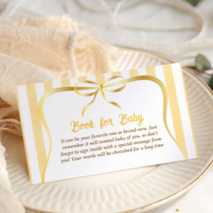 Italiaanse Gele Strik Little Cannoli Boek Baby Sho Informatiekaartje