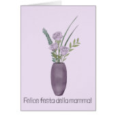 italiaanse gelukkige moederdag Paarse rozenboeket (Voorkant)