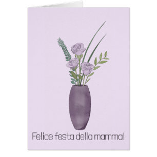italiaanse gelukkige moederdag Paarse rozenboeket