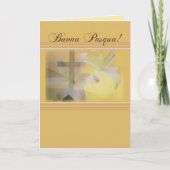 Italiaanse Gelukkige Pasen, Gele Buona Pasqua Feestdagen Kaart (Voorkant)