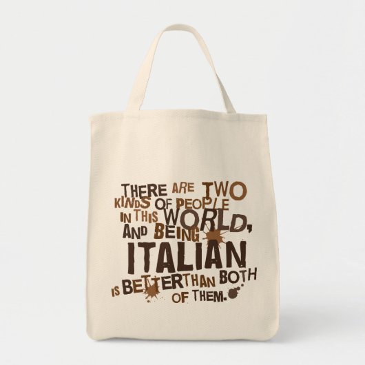 Italiaanse Gift (Funny) Tote Bag (Voorkant)