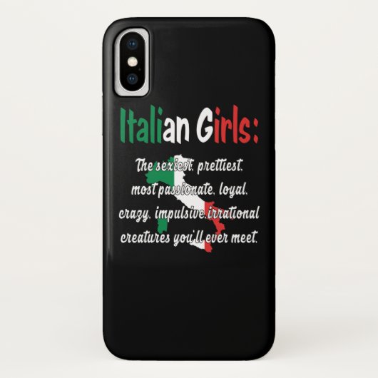 ITALIAANSE GIRLS FUNNY Case-Mate iPhone CASE (Achterkant)