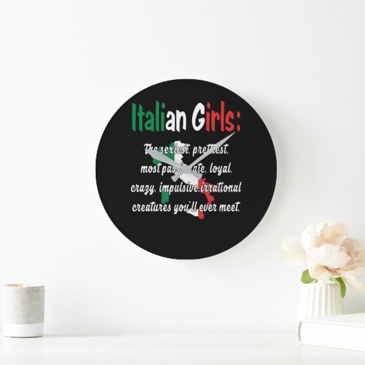 ITALIAANSE GIRLS FUNNY GROTE KLOK (Huis)