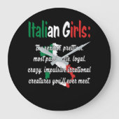 ITALIAANSE GIRLS FUNNY GROTE KLOK (Voorkant)