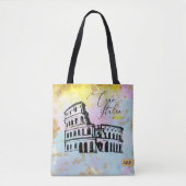 *~* Italiaanse Glitter Colosseum Italië Tote Bag (Voorkant)