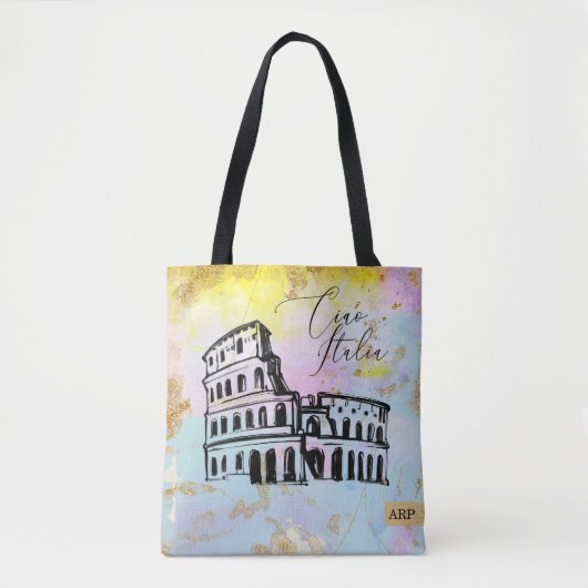 *~* Italiaanse Glitter Colosseum Italië Tote Bag (Voorkant)
