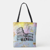 *~* Italiaanse Glitter Colosseum Italië Tote Bag (Achterkant)