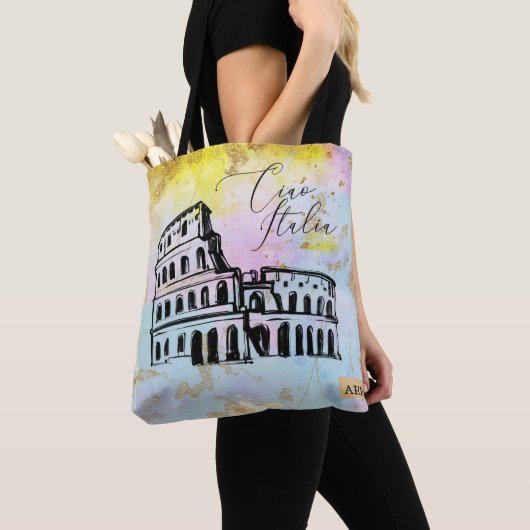 *~* Italiaanse Glitter Colosseum Italië Tote Bag (Dichtbij)