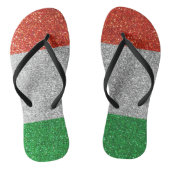 Italiaanse godin Glitter Italië Vlagbeach Babe Teenslippers (Voetbed)