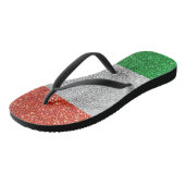 Italiaanse godin Glitter Italië Vlagbeach Babe Teenslippers (Schuin)