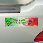 Italiaanse godin Princess Diva Italië Glitter Bumpersticker (Op auto)