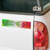 Italiaanse godin Princess Diva Italië Glitter Bumpersticker (Op Truck)