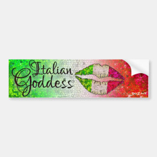 Italiaanse godin Princess Diva Italië Glitter Bumpersticker