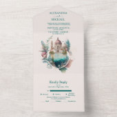 Italiaanse godslastering Waterverf Weddenschap A All In One Uitnodiging (Binnen)