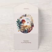 Italiaanse godslastering Waterverf Weddenschap A All In One Uitnodiging (Buitenkant)