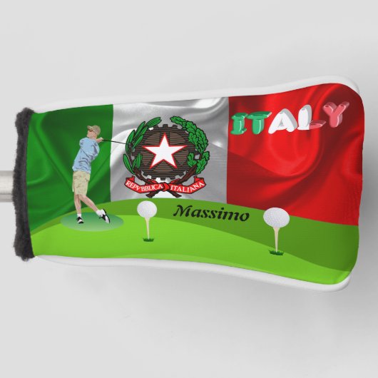 Italiaanse golfer golfheadcover (Voorkant)