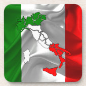 Italiaanse golfvlag bier onderzetter (Voorkant)