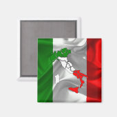 Italiaanse golfvlag magneet (Voorkant / Achterkant)