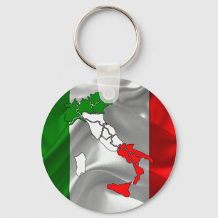 Italiaanse golfvlag sleutelhanger