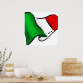Italiaanse golvende vlag poster (Keuken)