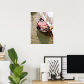 Italiaanse gondelboot in Venetië fotograaf Poster (Thuiskantoor)