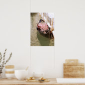 Italiaanse gondelboot in Venetië fotograaf Poster (Keuken)