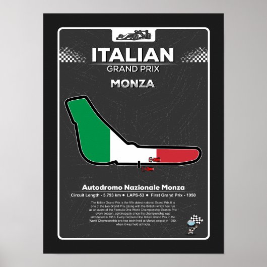 Italiaanse GP-poster Poster (Voorkant)