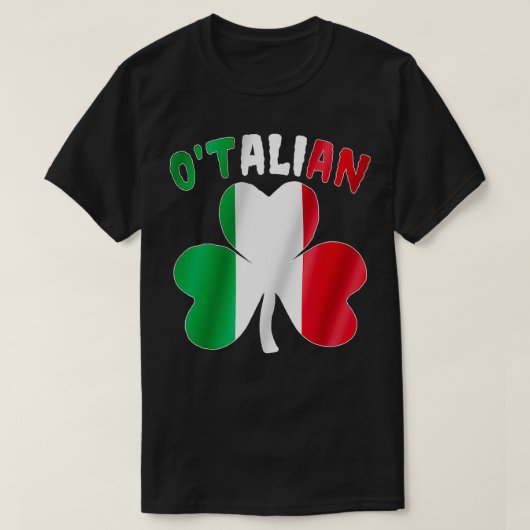 Italiaanse Grappige Stenen Dag Italia Shamr T-shirt (Design voorkant)