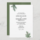 Italiaanse Greenery Modern Elegant Rustic Wedding Kaart (Voorkant / Achterkant)