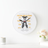 Italiaanse Greyhound Anatomy Funny Dog mam Papa Gi Grote Klok (Huis)
