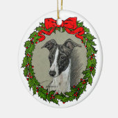 Italiaanse Greyhound Art van Glenda S. Harlan Keramisch Ornament (Links)
