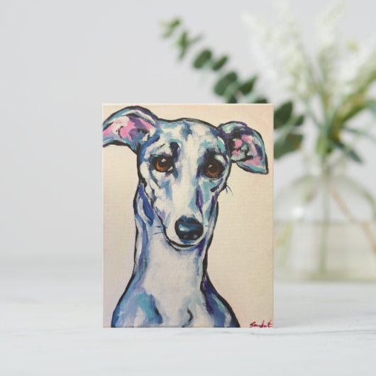Italiaanse Greyhound Briefkaart (Staand voorkant)