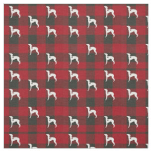 Italiaanse Greyhound Buffalo Check Joann Fabric Stof