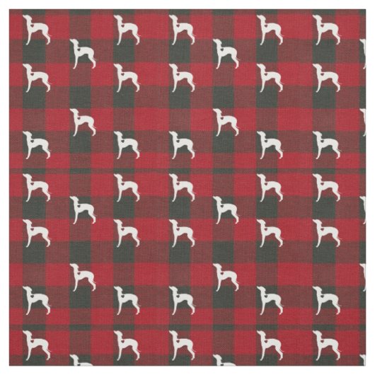 Italiaanse Greyhound Buffalo Check Joann Fabric Stof (Swatch)