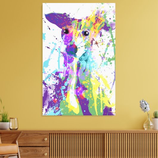 Italiaanse Greyhound Canvas Afdruk (Insitu (Woonkamer))