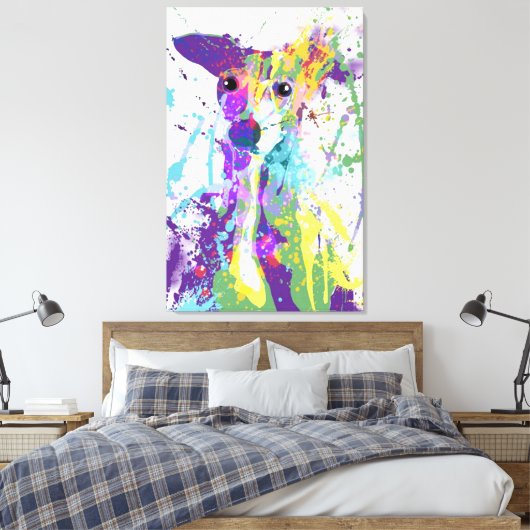 Italiaanse Greyhound Canvas Afdruk (Insitu (Slaapkamer))