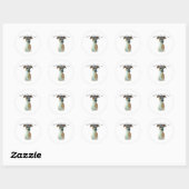 Italiaanse Greyhound Dad 2 Ronde Sticker (Vel)