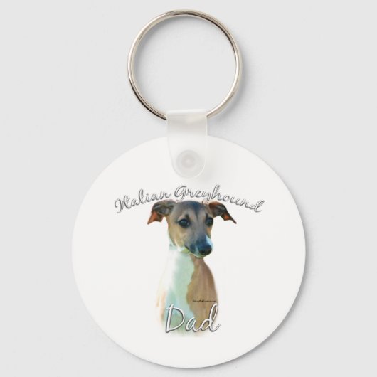 Italiaanse Greyhound Dad 2 Sleutelhanger (Voorkant)