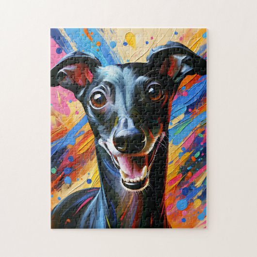 Italiaanse Greyhound Dog Acryl Print Hondenliefheb Legpuzzel (Verticaal)