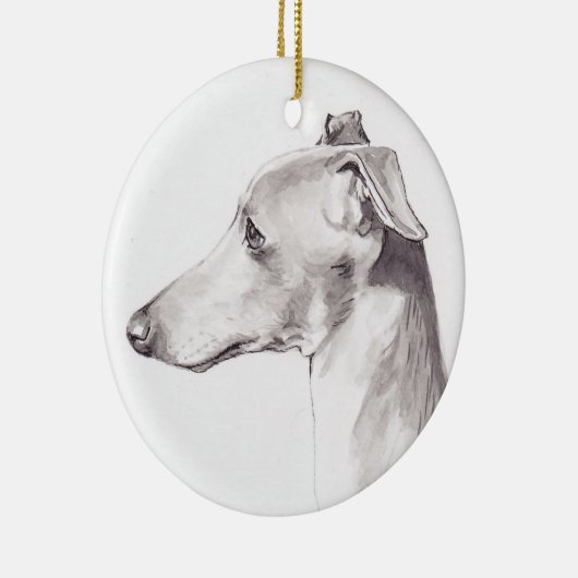 Italiaanse Greyhound Dog Art Ornament (Rechts)