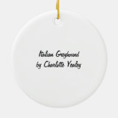 Italiaanse Greyhound Dog Art Ornament (Achterkant)