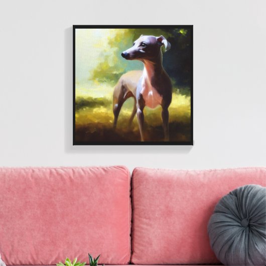 Italiaanse Greyhound Dog Canvas Afdruk (Insitu (Woonkamer))