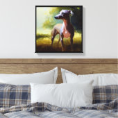 Italiaanse Greyhound Dog Canvas Afdruk (Insitu (Slaapkamer))