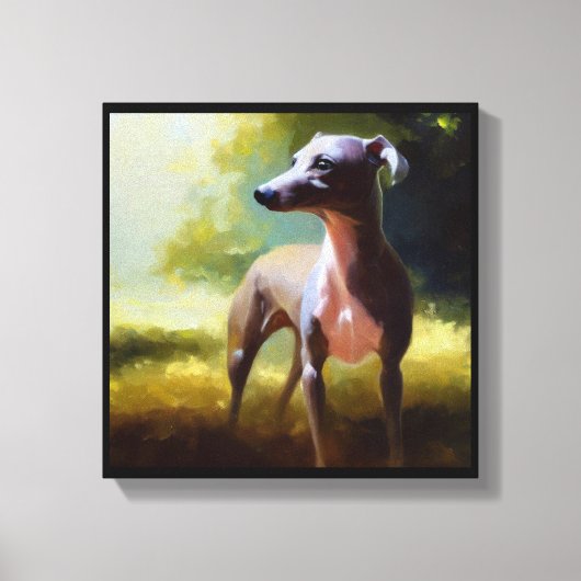 Italiaanse Greyhound Dog Canvas Afdruk (Voorkant)