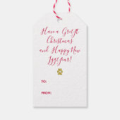 Italiaanse Greyhound Dog elegant silhouette Howlid Cadeaulabel (Achterkant)