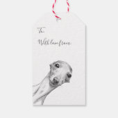 Italiaanse Greyhound Dog Funny kerstfeestdagen Cadeaulabel (Achterkant)