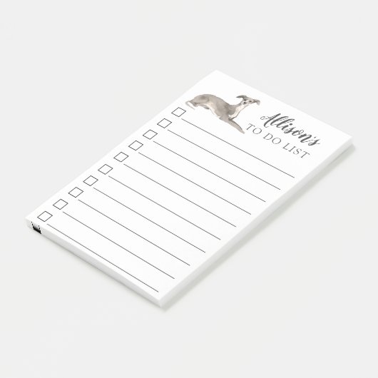 Italiaanse Greyhound Dog gepersonaliseerd om lijst Post-it® Notes (Schuin)